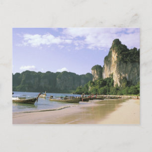 Asia, Thailand, Krabi. West Railay Beach, long Postcard