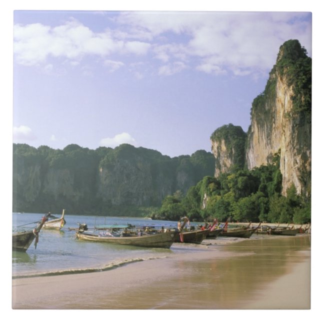 Asia, Thailand, Krabi. West Railay Beach, long Tile (Front)