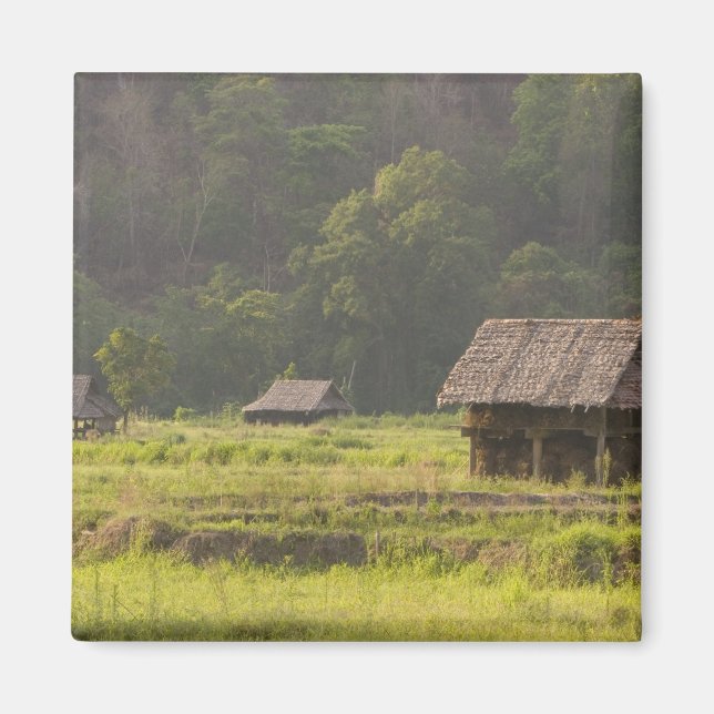 Asia, Thailand, Mae Hong Son, Rice huts in the Magnet (Front)
