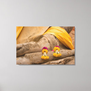 Asia, Thailand, Siam, Buddha at Ayutthaya Canvas Print