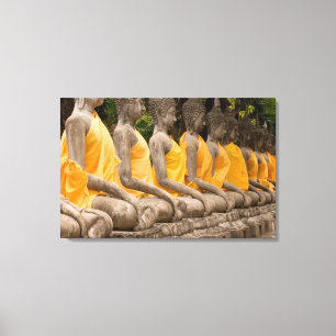 Asia, Thailand, Siam, Buddhas at Ayutthaya Canvas Print