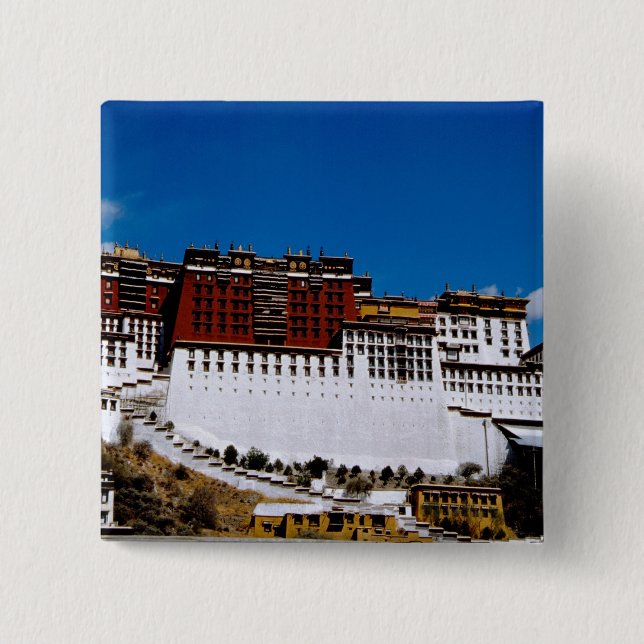 Asia, Tibet, Lhasa, Potala Palace aka Red 2 15 Cm Square Badge (Front)
