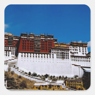 Asia, Tibet, Lhasa, Potala Palace aka Red 2 Square Sticker
