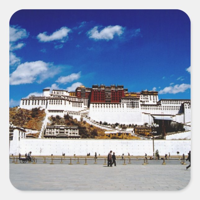 Asia, Tibet, Lhasa, Potala Palace. UNECSO Square Sticker (Front)