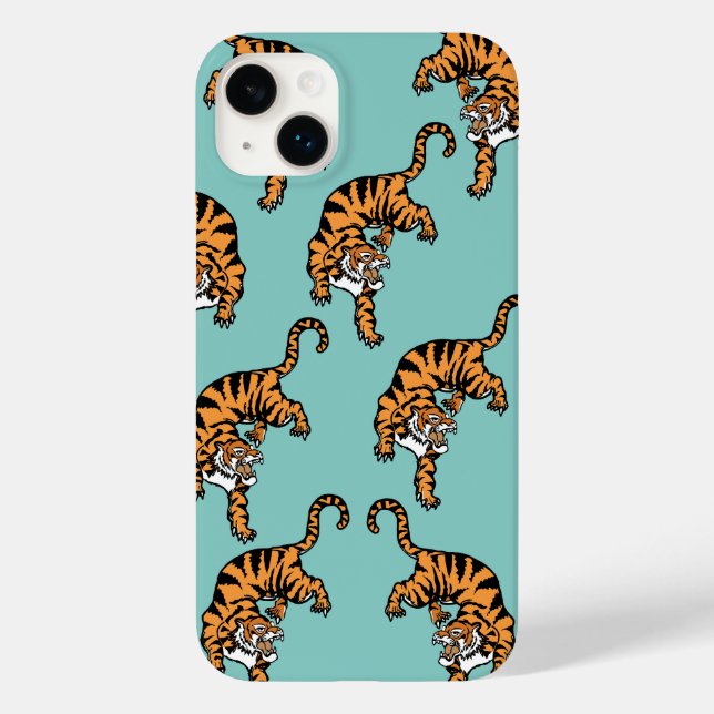 Asia Tiger Pattern Case-Mate iPhone Case (Back)