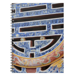 Asia, Vietnam. Decorated window Spiral Notebook