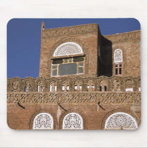 Asia, Yemen, Sana'a. Yemeni architecture detail. Mouse Pad