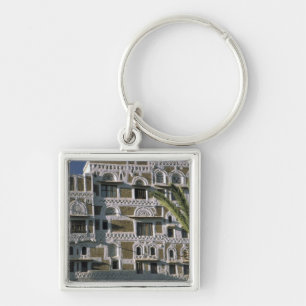 Asia, Yemen, Sana'a. Yemeni house. Key Ring