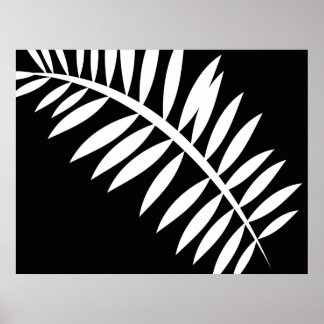 Asian Abstract Leaf 1 Poster