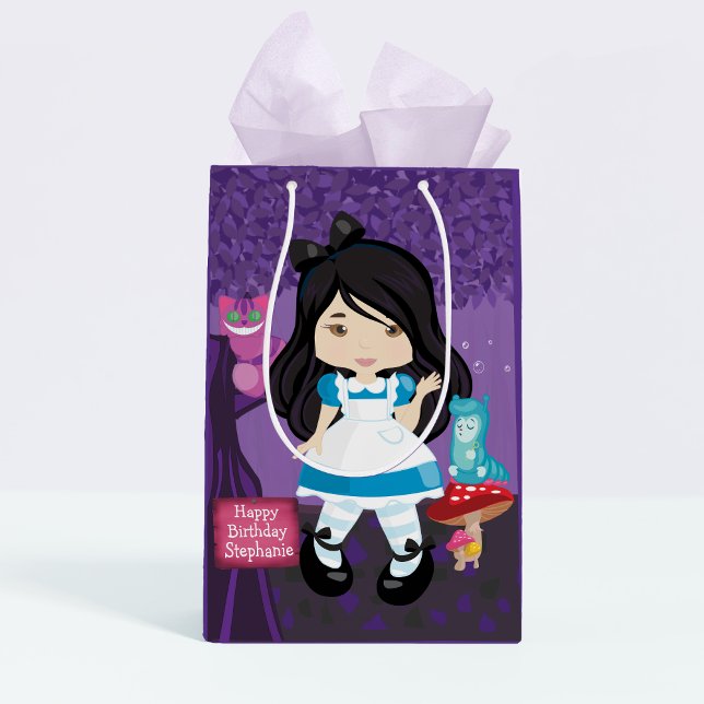 Asian Alice in Wonderland Personalised Medium Gift Bag (Creator Uploaded)