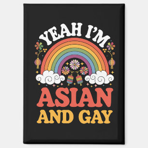 Asian and Gay Queer Asian Chinese Korean Japanese Magnet