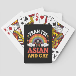Asian and Gay Queer Asian Chinese Korean Japanese Playing Cards