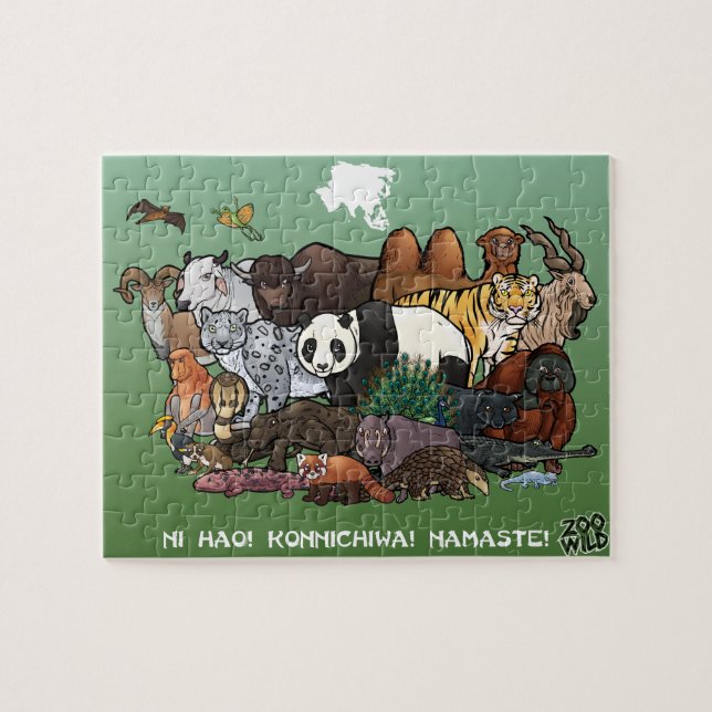 Asian Animals - Jigsaw Puzzle (Horizontal)