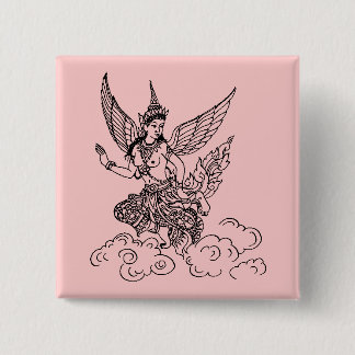 ASIAN ART ANGEL BUTTON