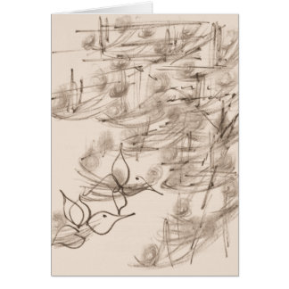 Asian Art & Flowers Stoned Card