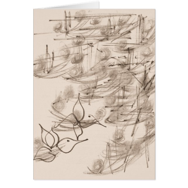 Asian Art & Flowers Stoned Card (Front)