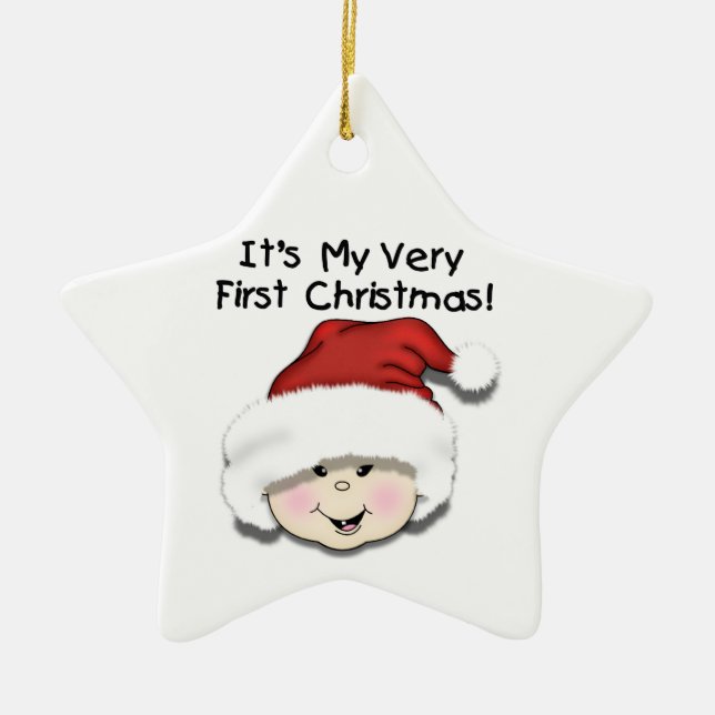Asian Baby 1st Christmas Keepsake Ornament (Front)