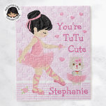 Asian Ballerina Tutu Cute Jigsaw Puzzle<br><div class="desc">Personalised Multicultural "You're TuTu Cute" ballerina. Please check out more of my personalised gifts.</div>