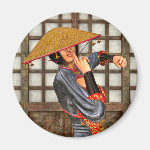 Asian Battle Woman Magnet