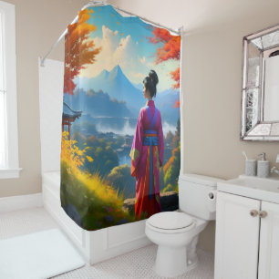 Asian Beauty Shower Curtain