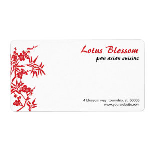 Asian Blossom Avery Shipping Label