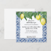 Asian Blue and White w Lemon Branch Bridal Shower