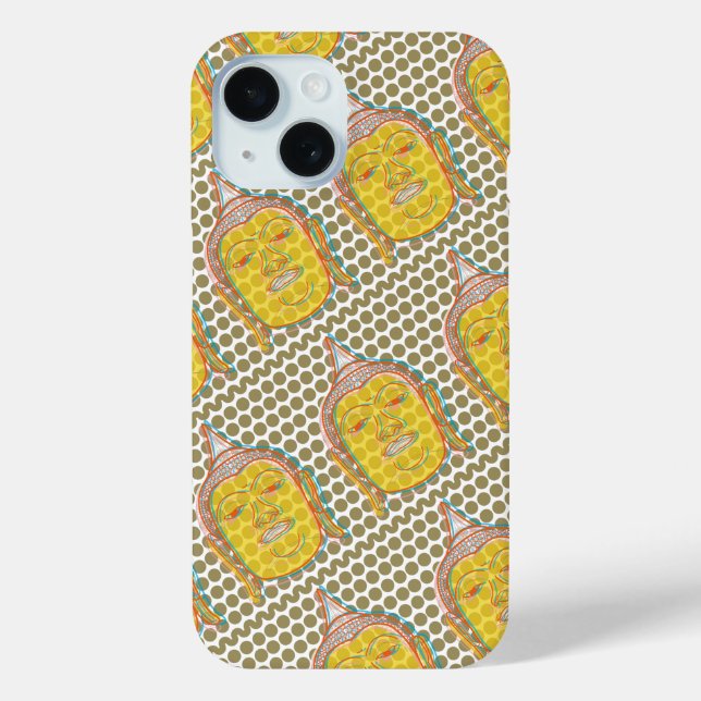 Asian Buddha Art Spiritual Zen Modern Pop Dots Case-Mate iPhone Case (Back)