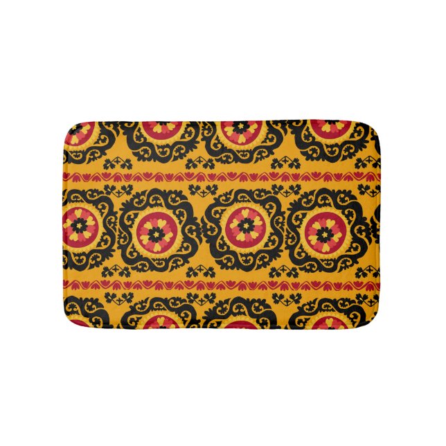 Asian Carpet Suzanne: Traditional Embroidery Bath Mat (Front)