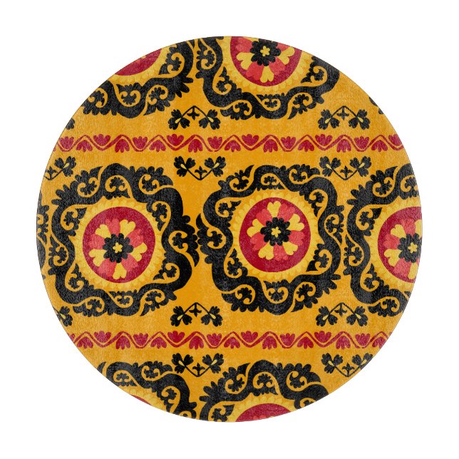 Asian Carpet Suzanne: Traditional Embroidery Cutting Board (Front)