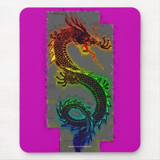 Asian, Chinese,Mythical Dragon, Year of the Dragon Mouse Pad (Front)