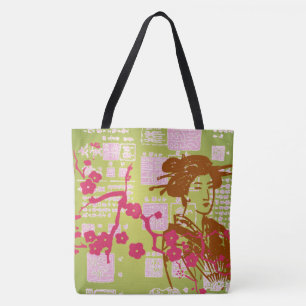Asian Collage Tote Bag