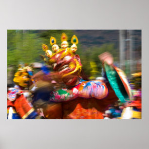 Asian Costumed Dancer Poster