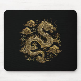 Asian Dragon Clouds Vintage Chinese Japanese Men W Mouse Pad