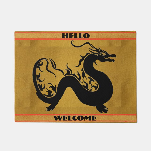 Asian Dragon Door Mat (Front)