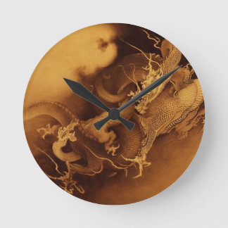 Asian Dragon Fantasy Art Clock