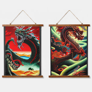 ASIAN DRAGON    HANGING TAPESTRY