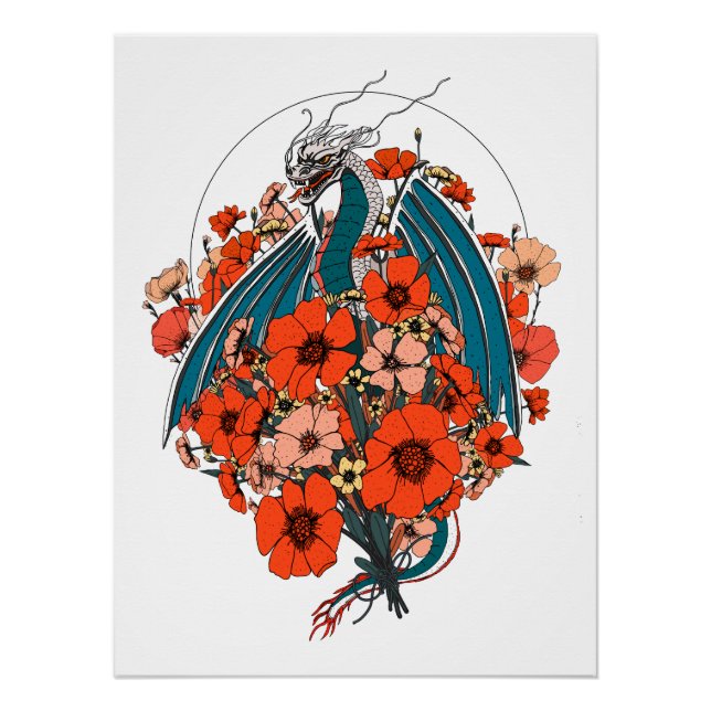 Asian Dragon Logo Poster (Front)