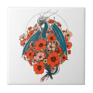 Asian Dragon Logo Tile