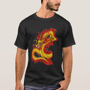 Asian Dragon Tattoo Shirt, Red China Dragon T-Shirt
