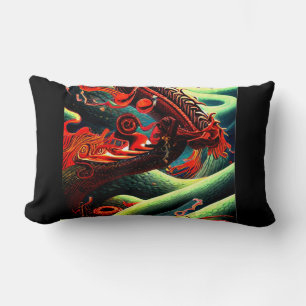 ASIAN DRAGON THROW PILLOW