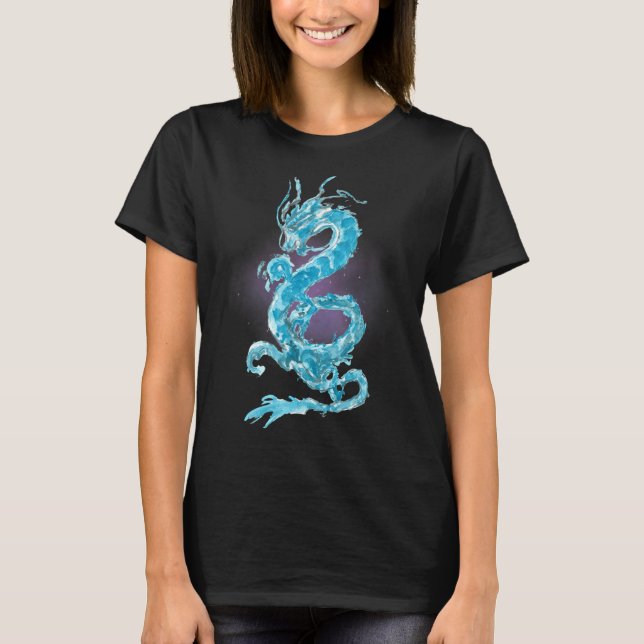 Asian Dragon Watercolor Fantasy Mythical Mystic 1 T-Shirt (Front)