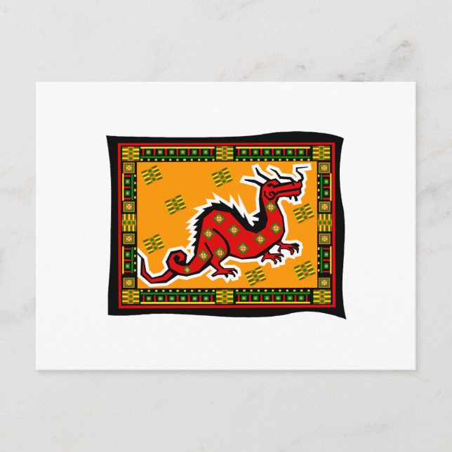 Asian Dragon with Background Postcard (Front)