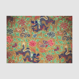 ASIAN DRAGONS WITH BUTTERFLIES Tissue Paper