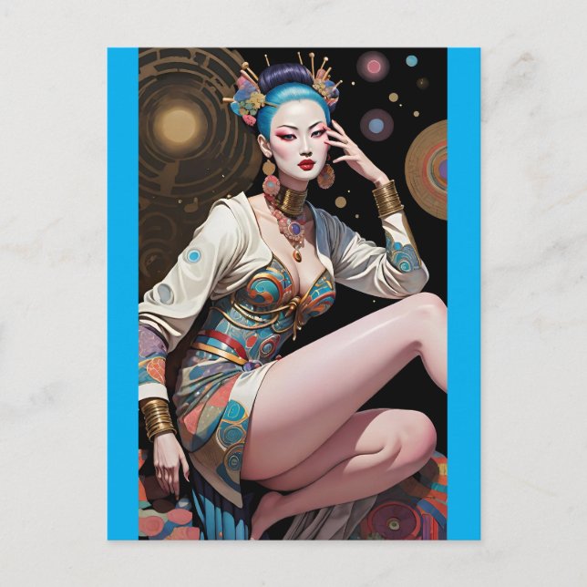 Asian Dream Flight - Ken Gauge Art Postcard (Front)