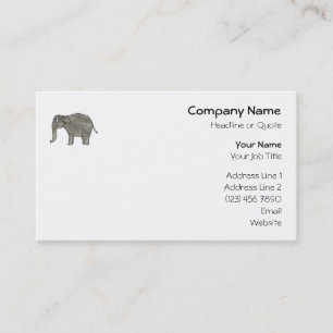 Asian Elephant. Business Card