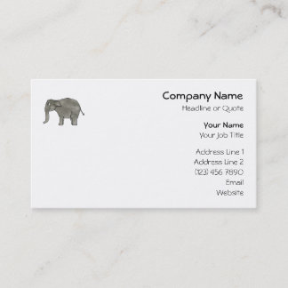Asian Elephant. Business Card