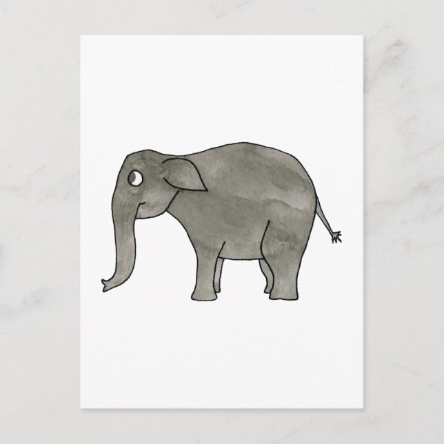 Asian Elephant. Postcard (Front)