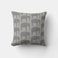 Asian Elephant Silhouettes Pattern