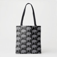 Asian Elephant Silhouettes Pattern