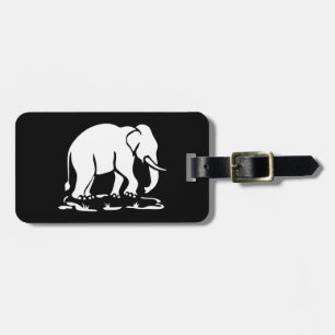 Asian Elephants Ahead Thai Elephant Trekking Sign Luggage Tag